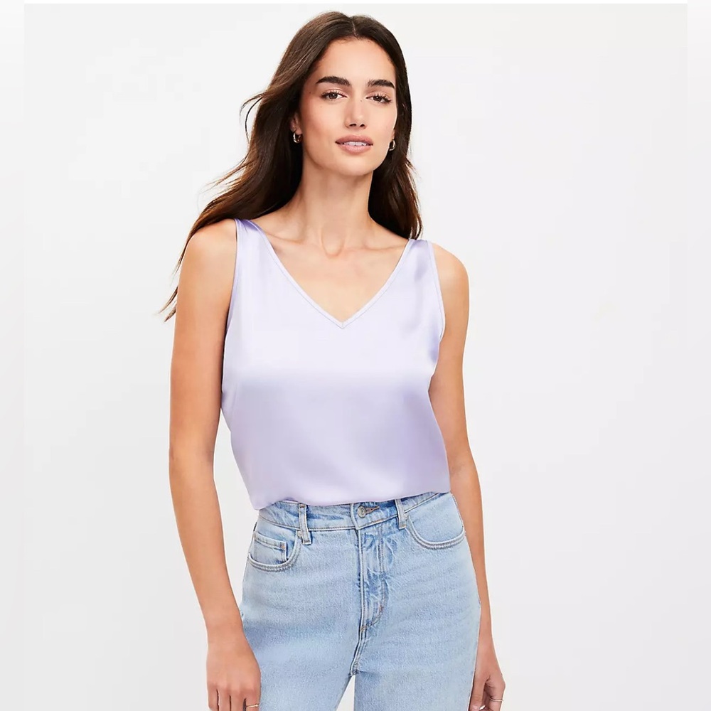 NWT Loft lavender satin tank